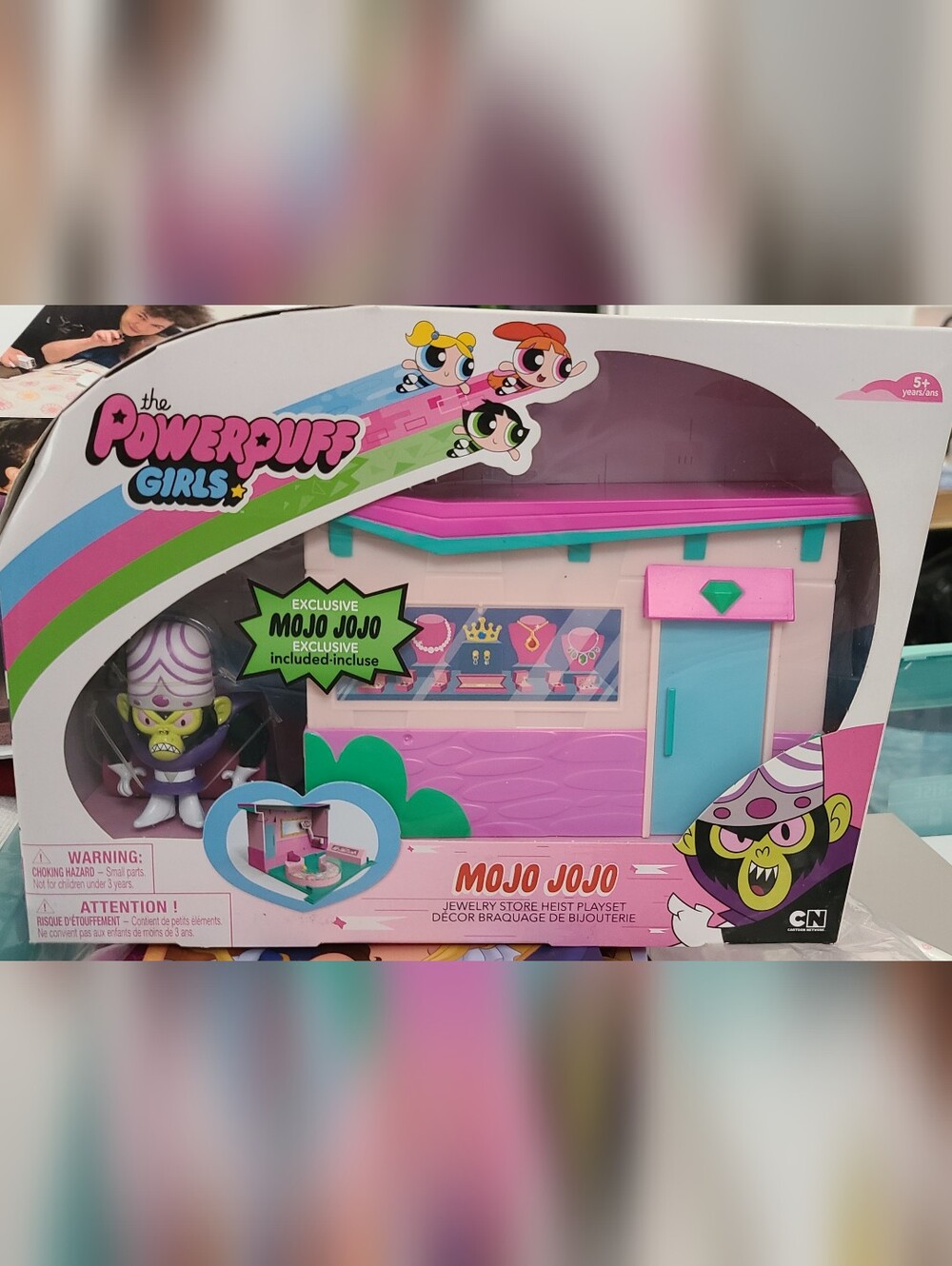 Cartoon Network Mojo Jojo Jewelry Store Heist Playset!YOU WILL RECIEVE 2 PLAYSET